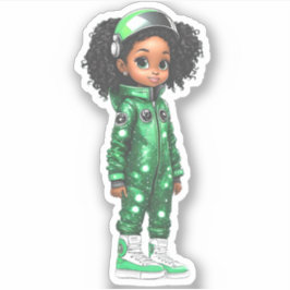 Adesivo Membro da Equipe de Astronautas - Verde