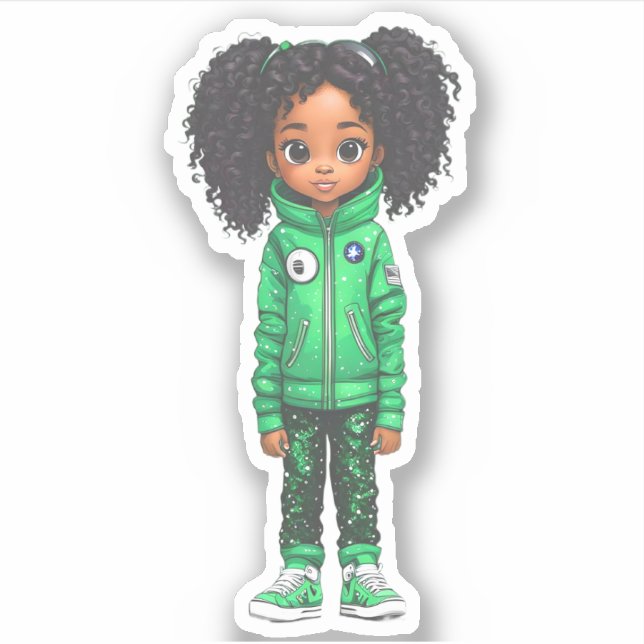 Adesivo Membro da Equipe de Astronautas - Verde (Frente)