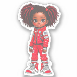 Adesivo Membro da Equipe de Astronautas - Vermelho