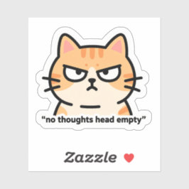 Adesivo Meme do Gato de Desenho Animado