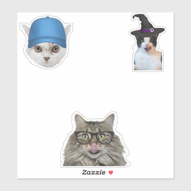 Adesivo memes de gatos (Folha)