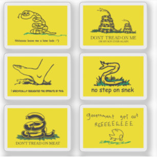 Adesivo Memes paródia da bandeira de Gadsden Snekright x6