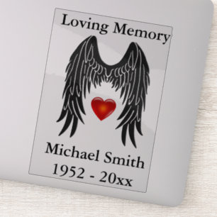 Adesivo Memorial Angel Wings Vinyl Car Decle