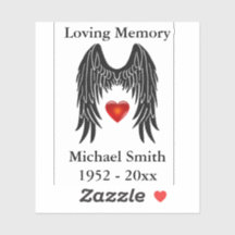 Memorial Angel Wings Vinyl Car Decle