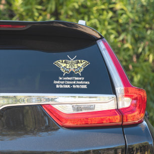 Adesivo Memorial de Borboleta Personalizado Perda de Ente