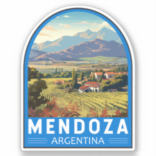 Adesivo Mendoza Argentina Viagem Art Vintage