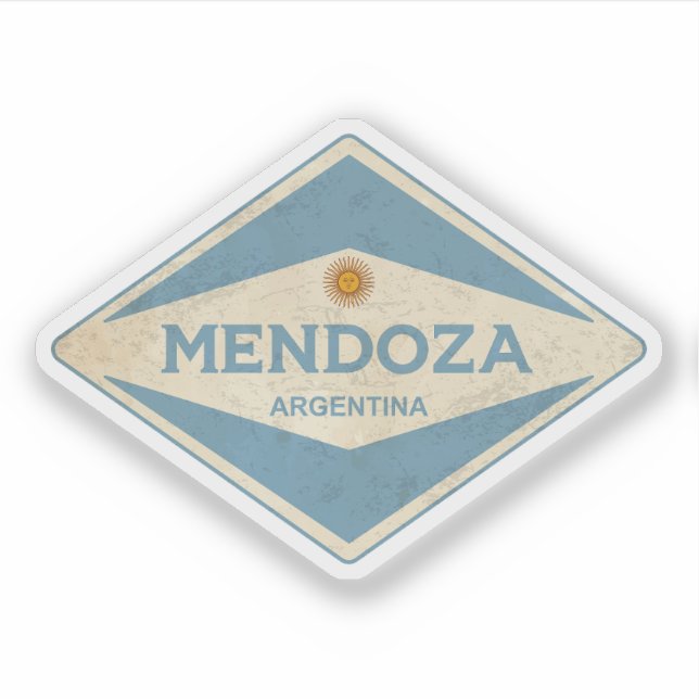Adesivo Mendoza Argentina Vintage (Frente)