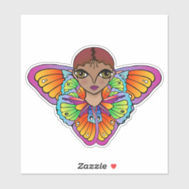 Adesivo menina da borboleta