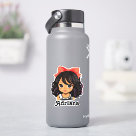 Adesivo Menina de desenho hispânica personalizada