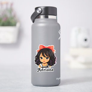 Adesivo Menina de desenho hispânica personalizada