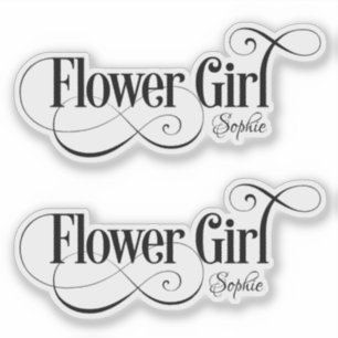 Adesivo Menina de Flores Personalizada