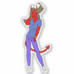 Adesivo menina diabólica