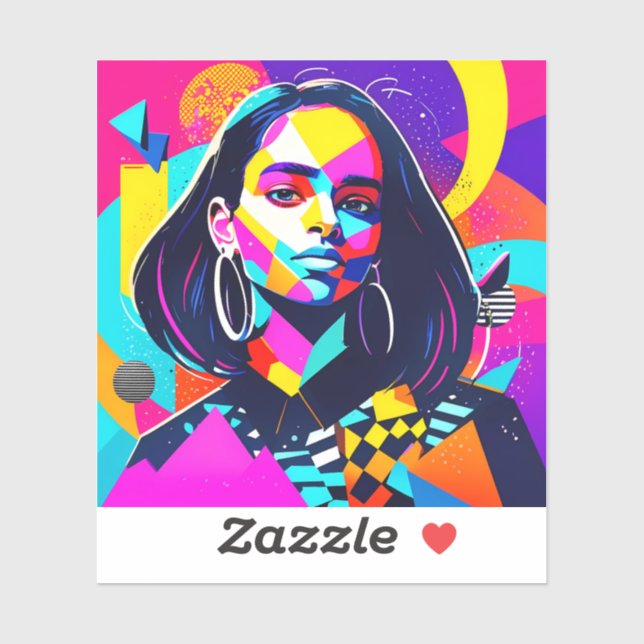 Adesivo Menina Irritada (Folha)