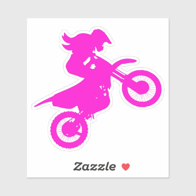 Adesivo Menina Moto de Terra (Folha)
