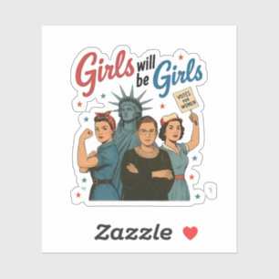 Adesivo Menina Será Mulher Igualdade Feminista Direitos da