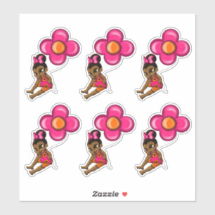 Adesivo Meninas Afro-Americanas