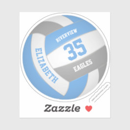 Adesivo Meninas chamam-se jersey number lt blue cinza vole