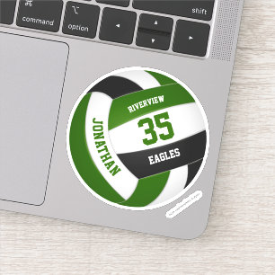 Adesivo Meninas verde seleção negra cores voleibol