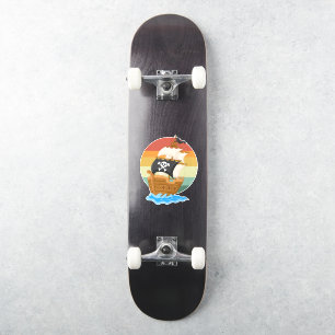 Adesivo Meninos de skate Navio pirata