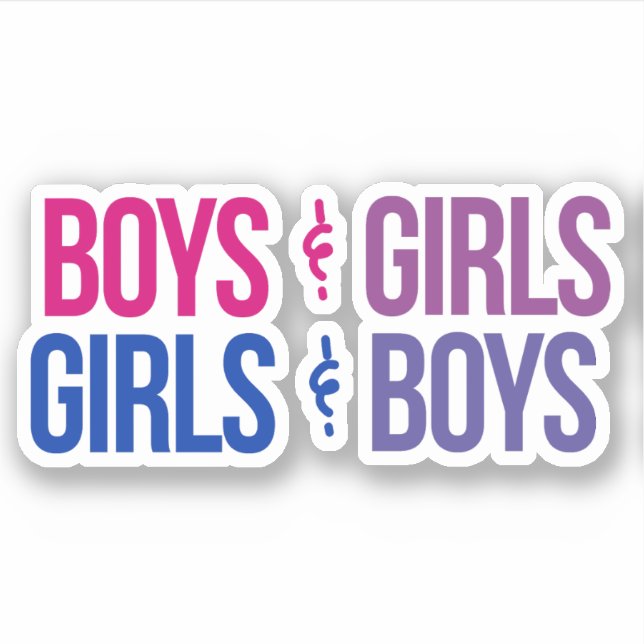 Adesivo Meninos e Meninas Meninas e Meninos (Frente)