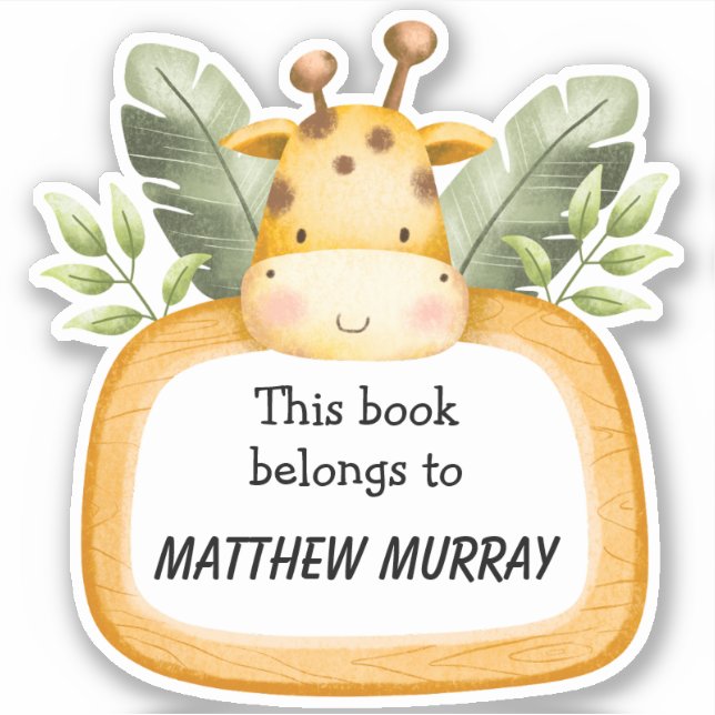 Adesivo Meninos Giraffe Personalizado (Frente)