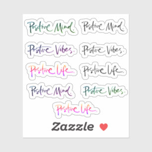 Adesivo Mente Positiva Vibes Positivas Cota de Vida Positi