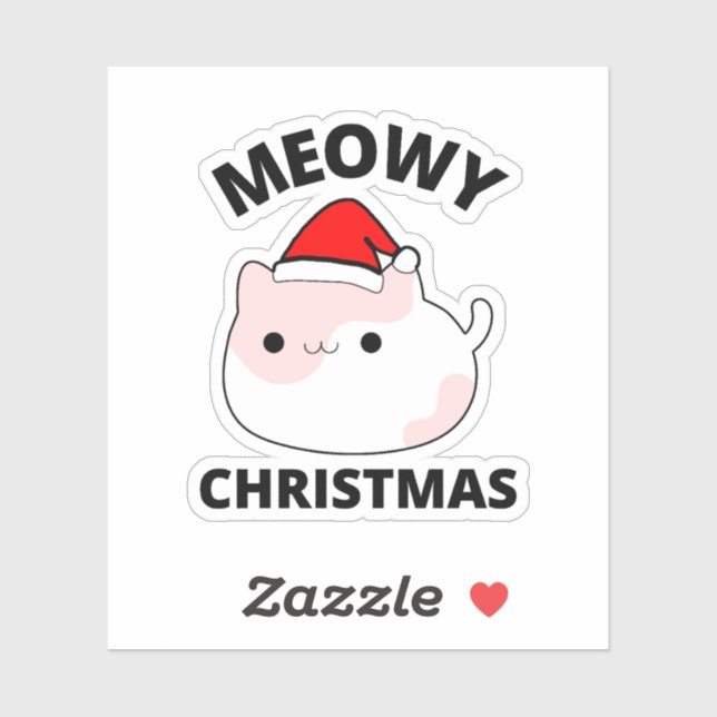 Adesivo Meowy Christmas (Folha)