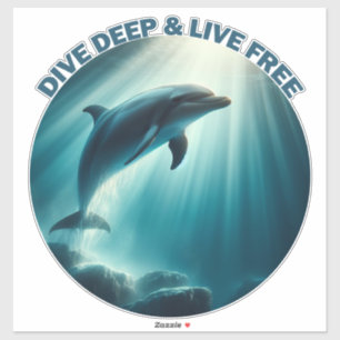Adesivo Mergulhe Dolphin Livre Ao Vivo