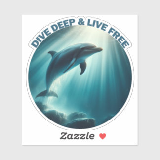 Adesivo Mergulhe Dolphin Livre Ao Vivo