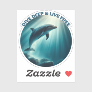 Adesivo Mergulhe Dolphin Livre Ao Vivo