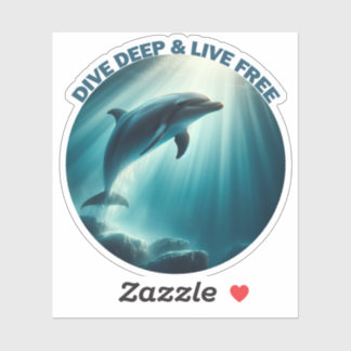 Adesivo Mergulhe Dolphin Livre Ao Vivo