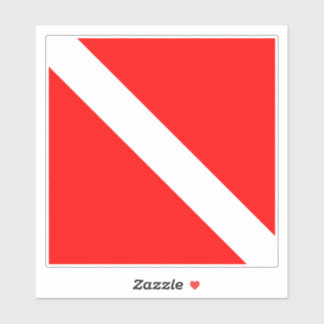 Adesivo Mergulho Sinalizador Scuba Diver para Baixo