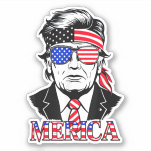 Adesivo 'MERICA TRUMP Happy 4 th of Julho Trump