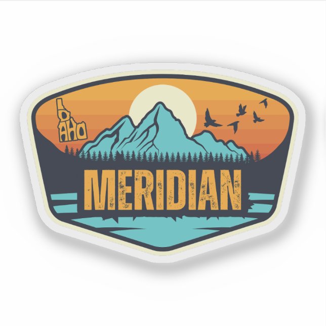 Adesivo Meridian, Idaho (Frente)