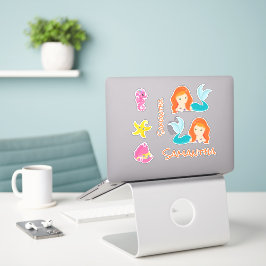 Adesivo Mermaid Orange Sea Amigos Sticker