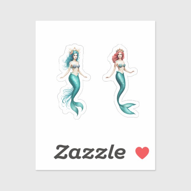 Adesivo mermaid stiker  (Folha)