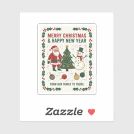 Adesivo Merry Christmas and a Happy New Year