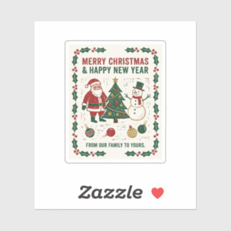 Adesivo Merry Christmas and a Happy New Year