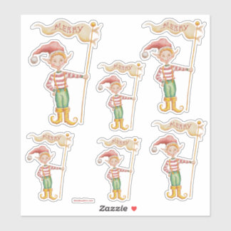 Adesivo Merry Christmas Elf vinyl cut stickers