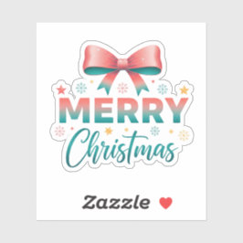 Adesivo Merry Christmas Festive Bow Sticker