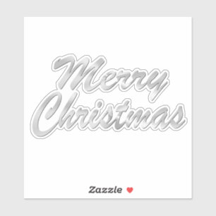 Adesivo Merry Christmas Silver Sticker