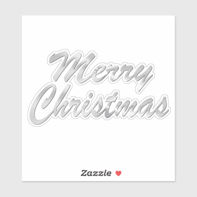 Adesivo Merry Christmas Silver Sticker (Folha)