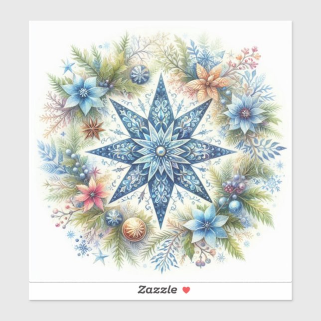 ADESIVO MERRY CHRISTMAS STAR (Folha)
