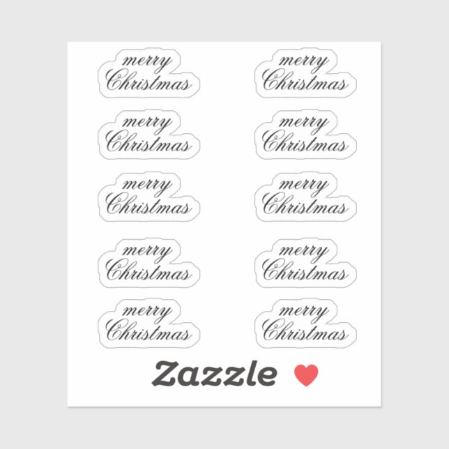 Adesivo Merry Christmas Stickers Ten Count Sheet Set Pack (Folha)