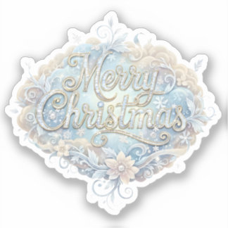 Adesivo Merry Christmas Whimsical Typography
