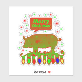 Adesivo Merry oink mas