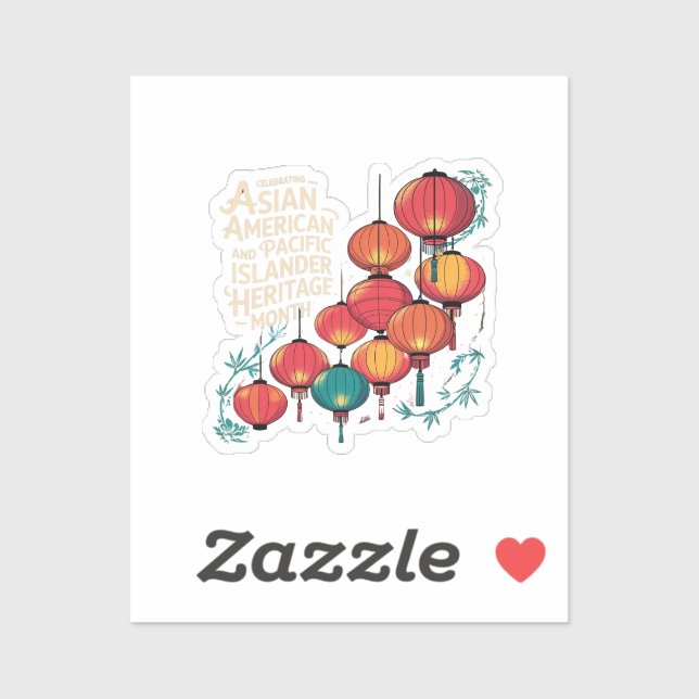 Adesivo mês do patrimônio dos ilhéus asiáticos e pacifista (Folha)