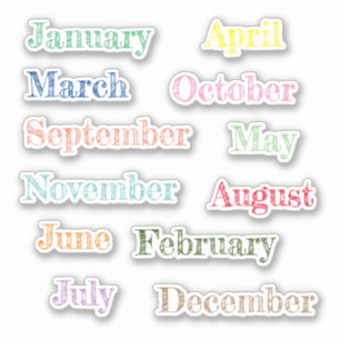 Adesivo Mês Do Vinheta De Vinilo Com Corte Personalizado,