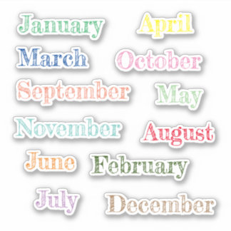 Adesivo Mês Do Vinheta De Vinilo Com Corte Personalizado,