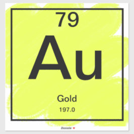 Adesivo Mesa periódica - Dourado